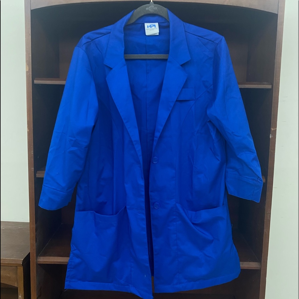HPI Women's Vibrant Blue Blazer labcoat